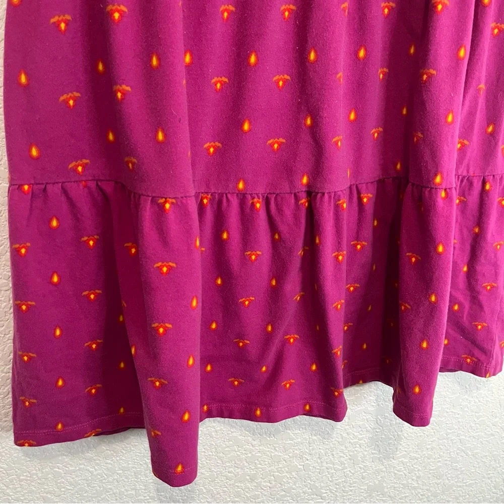 Disney Encanto Puff Short Sleeve Pink Graphic Tiered Dress Girls Youth Size L